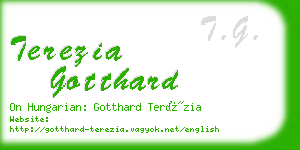 terezia gotthard business card